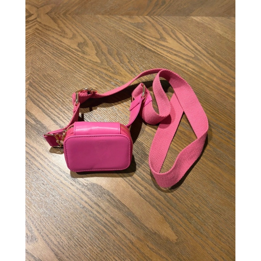 Gems Crossbody Phone Strap With Wallet Pink Adjustable Woven Lanyard Pouch